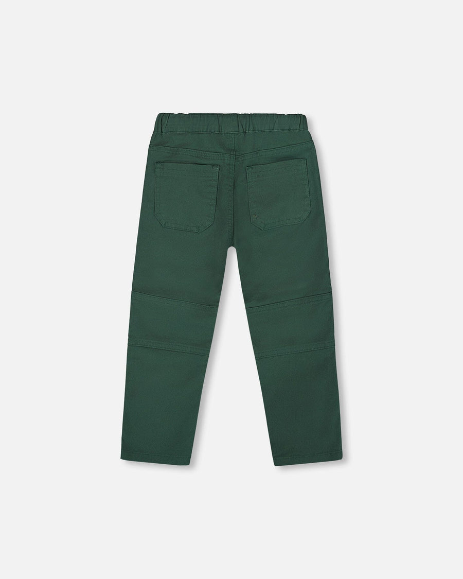 Twill Jogger Pants With Patch Pockets Forest Green - H20YB21_308