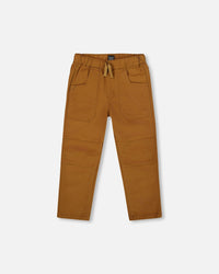Twill Jogger Pants With Patch Pockets Brown - H20YB21_973