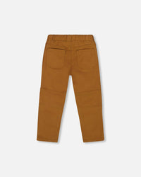 Twill Jogger Pants With Patch Pockets Brown - H20YB21_973