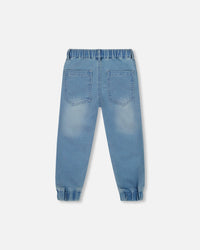 French Terry Jogger Pants Light Blue Denim - H20YB24_125