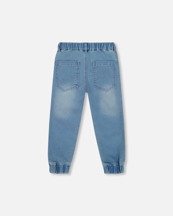 French Terry Jogger Pants Light Blue Denim - H20YB24_125