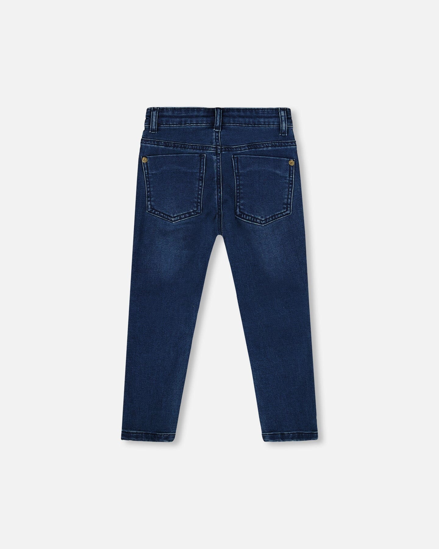 French Terry Blue Denim Pants With Contrasting Patch - H20YB25_123