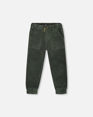 Stretch Corduroy Jogger Pants Forest Green - H20YB26_930
