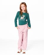 Waffle Flare Leg Pants Dusty Pink - H20YG22_622