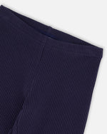 Ribbed Leggings Navy Blue - H20YG60_481