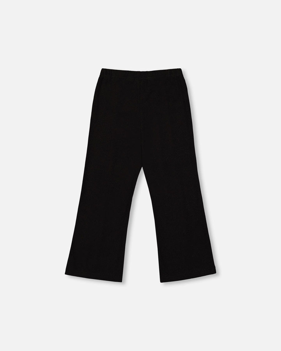 Ribbed Leggings Bootleg With Slit Black - H20YG61_999