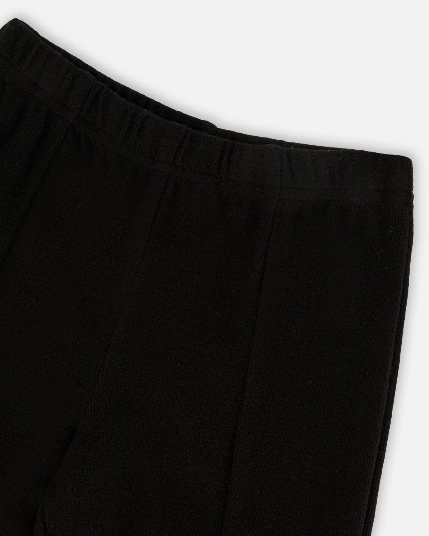 Ribbed Leggings Bootleg With Slit Black - H20YG61_999