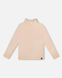 Super Soft Ribbed Mock Neck Top Light Caramel - H20YG71_116