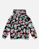 Pullover Fleece Hoodie Smiley Face Girl - H20Z30_018