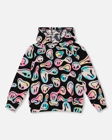 Pullover Fleece Hoodie Smiley Face Girl - H20Z30_018