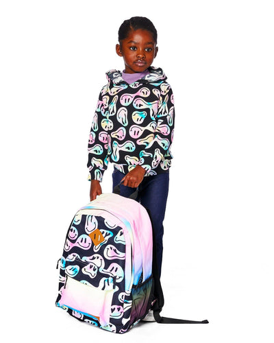 Pullover Fleece Hoodie Smiley Face Girl - H20Z30_018