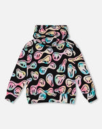 Pullover Fleece Hoodie Smiley Face Girl - H20Z30_018