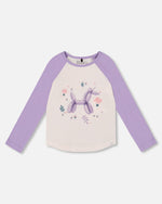 Jersey Raglan Sleeve Tee Lavender - H20Z70_564