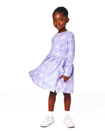 Jersey Dress With Pockets Lilac Unicorn Print - H20Z85_072