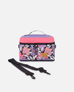 Lunch Box Black Retro Flower Print - H20ZBL_013