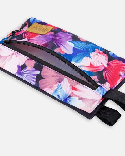 Double Pencil Case Black Butterfly Print - H20ZEC_010