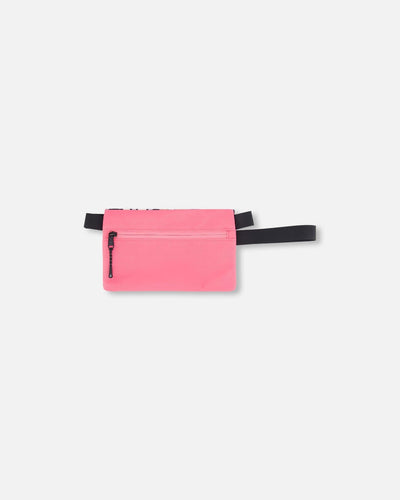 Double Pencil Case Black Retro Flower Print - H20ZEC_013