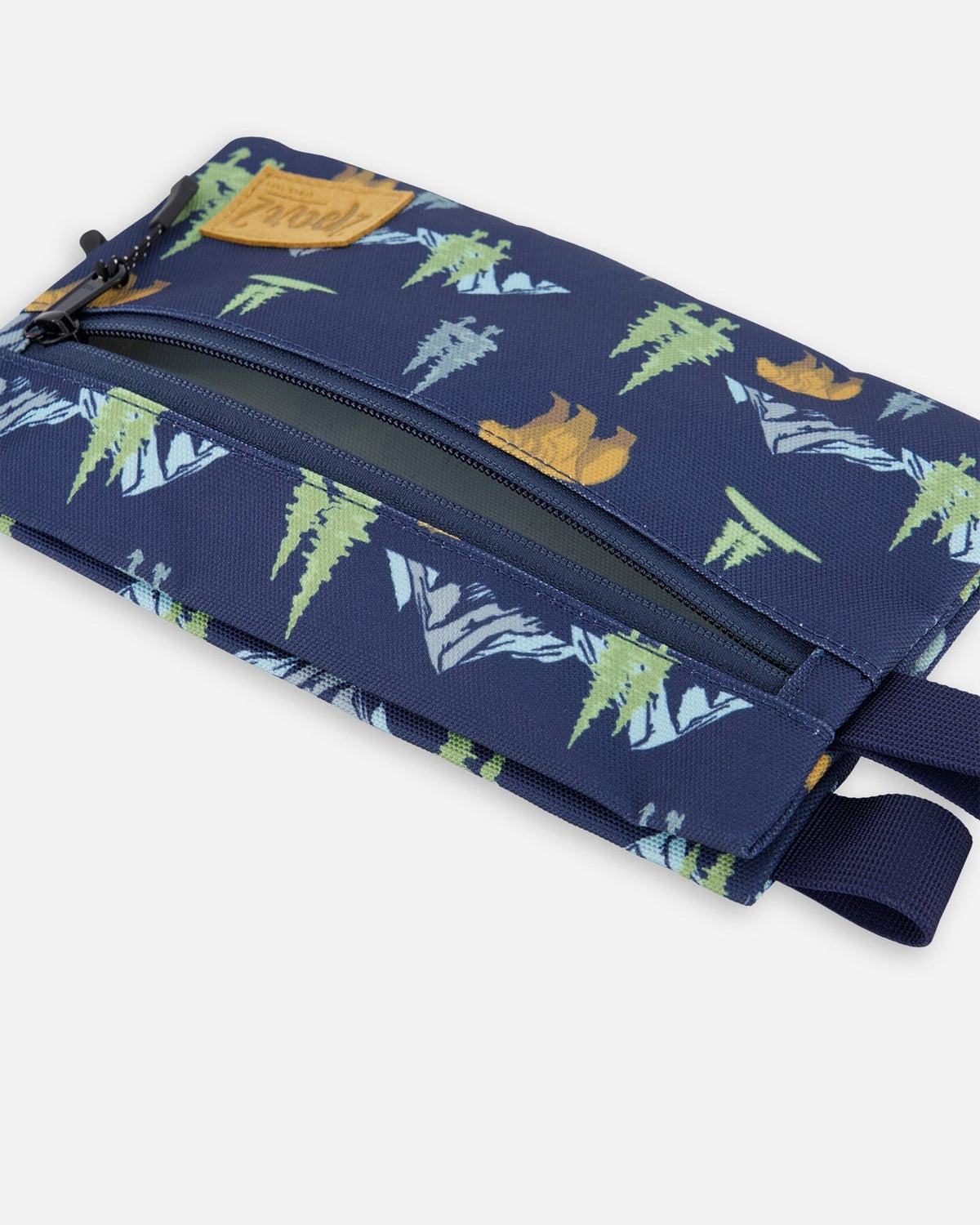 Double Pencil Case Navy Animal Print - H20ZEC_030