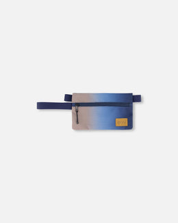 Double Pencil Case Blue And Beige Gradient - H20ZEC_034