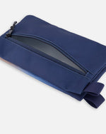 Double Pencil Case Blue And Beige Gradient - H20ZEC_034