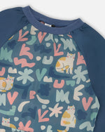 School Apron Green Cat Print - H20ZTA_006