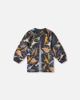 School Apron Black Dinosaur Print - H20ZTA_026