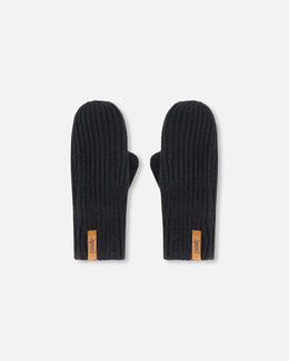 Mid-Season Knit Mittens Black - H20ZW07_999