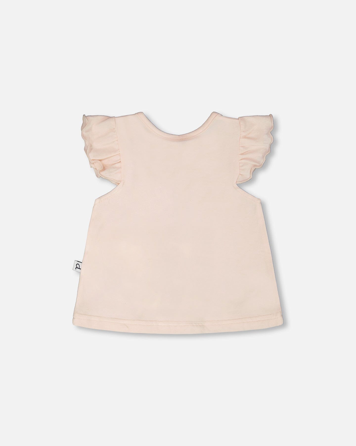 Organic Cotton Jersey Top And Short Set Peach And Peach Animal Print - H30A12_06006