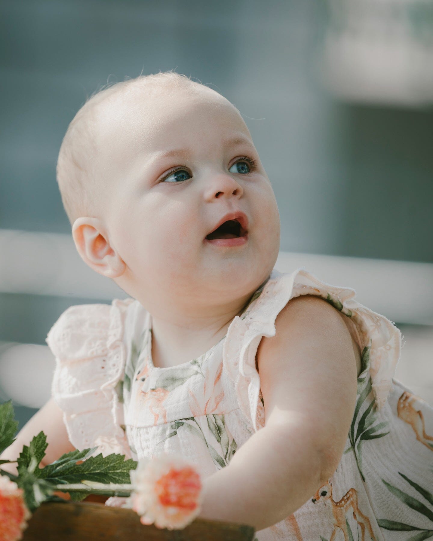 Muslin Dress And Bloomer Set Peach Deer Print - H30A14_3H057