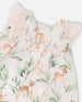 Muslin Dress And Bloomer Set Peach Deer Print - H30A14_3H057