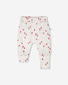 Cotton Jersey Evolutive Pants White Printed Strawberries - H30A20_3H058
