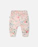 Organic Cotton Jersey Evolutive Pants Pink Printed Berries - H30A20_3H059