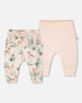 2 Pack Organic Cotton Jersey Evolutive Pants Peach And Peach Deer Print - H30A21_06006