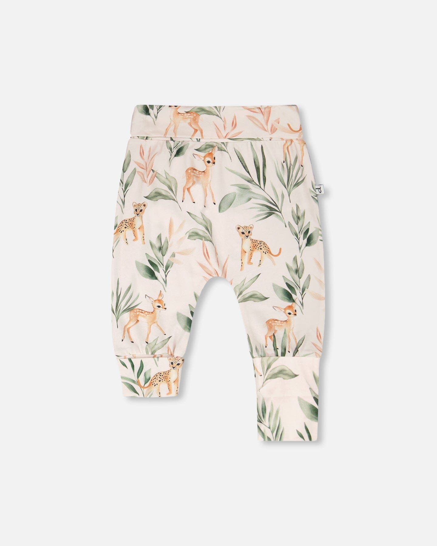 2 Pack Organic Cotton Jersey Evolutive Pants Peach And Peach Deer Print - H30A21_06006