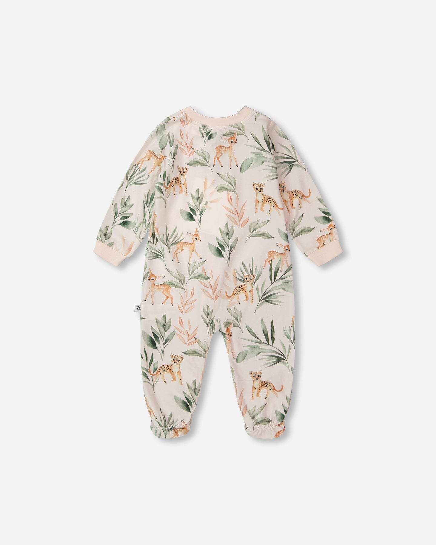 Organic Cotton Jersey One-Piece Pyjama Peach Deer Print - H30A40US_3H057