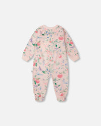 Organic Cotton Jersey One-Piece Pyjama Pink Printed Berries - H30A40US_3H059