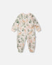 Organic Cotton Jersey One-Piece Pyjama Peach Deer Print - H30A40_3H057