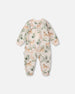 Organic Cotton Jersey One-Piece Pyjama Peach Deer Print - H30A40_3H057