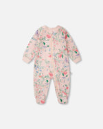 Organic Cotton Jersey One-Piece Pyjama Pink Printed Berries - H30A40_3H059