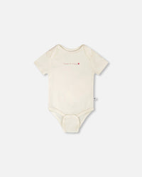 Evolutive Organic Cotton Jersey Onesie White - H30A70_01000