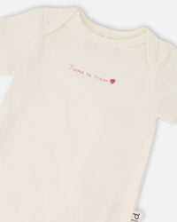 Evolutive Organic Cotton Jersey Onesie White - H30A70_01000