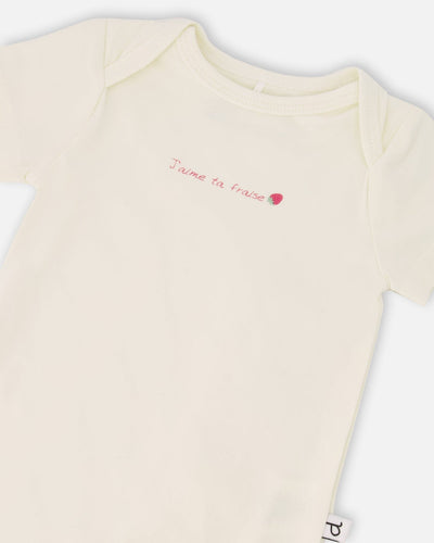 Evolutive Organic Cotton Jersey Onesie White - H30A70_01000
