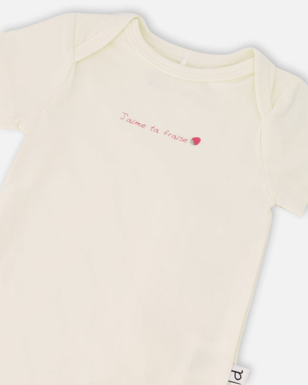 Evolutive Organic Cotton Jersey Onesie White - H30A70_01000