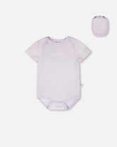 Evolutive Cotton Rib Jersey Onesie Lilac