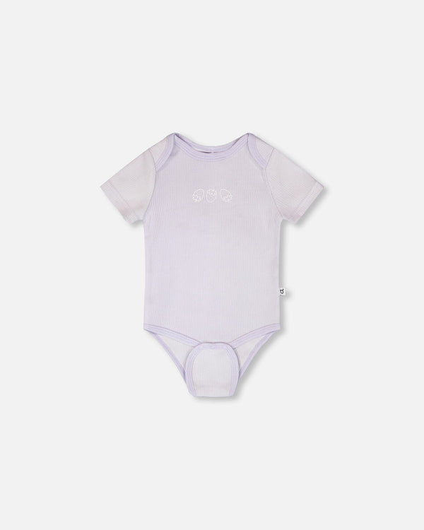 Evolutive Cotton Rib Jersey Onesie Lilac - H30A70_05001