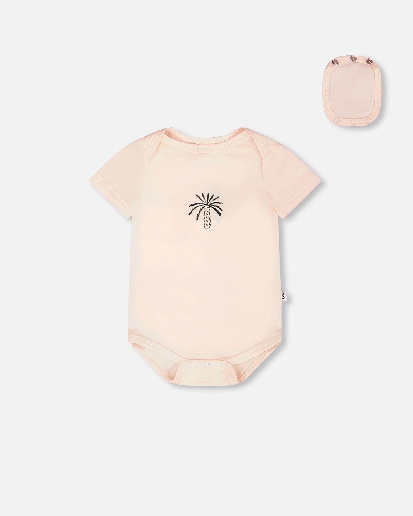 Evolutive Organic Cotton Jersey Onesie Peach - H30A70_06006
