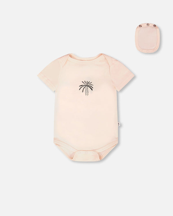 Evolutive Organic Cotton Jersey Onesie Peach - H30A70_06006