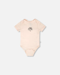 Evolutive Organic Cotton Jersey Onesie Peach - H30A70_06006