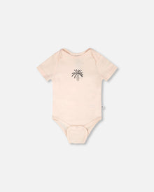 Evolutive Organic Cotton Jersey Onesie Peach - H30A70_06006