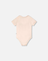 Evolutive Organic Cotton Jersey Onesie Peach - H30A70_06006